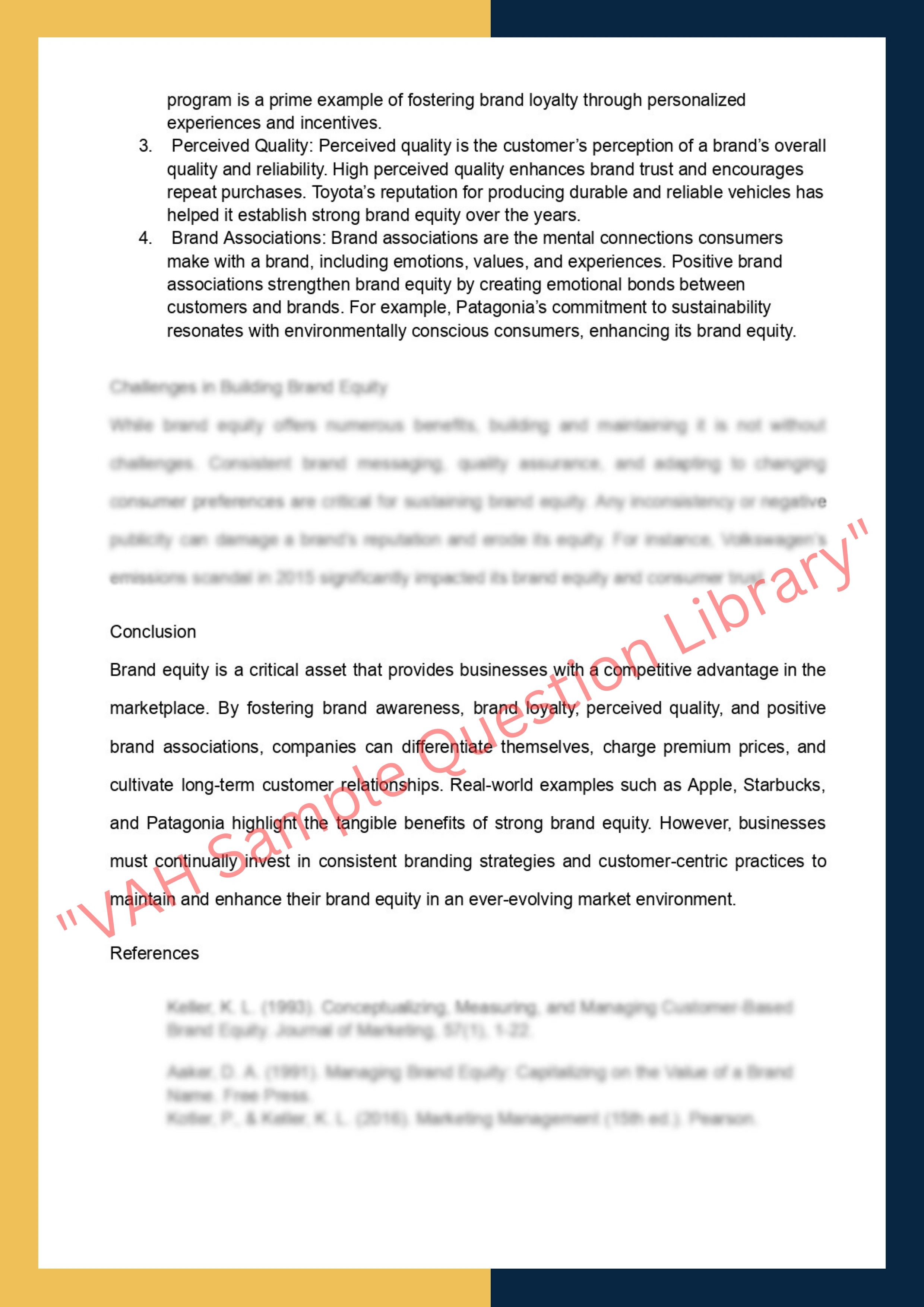 Assignment sample solution of MKTG304 – Brand Management 2